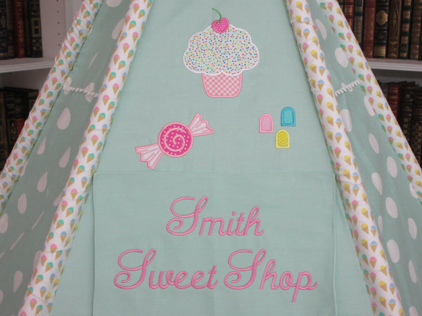 Personalized Kids Cupcake Play Tent Name Plaque