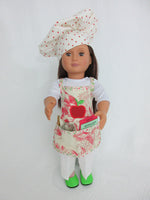 Handmade American Girl Doll Apron -- Apple