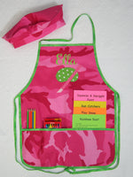 Handmade Personalized Kids Art Apron Girls Pink Camo