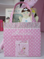 Handmade Personalized Kids Tote Bag Ballet Theme