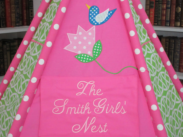 Personalized Kids Bluebird Play Tent Name Plaque