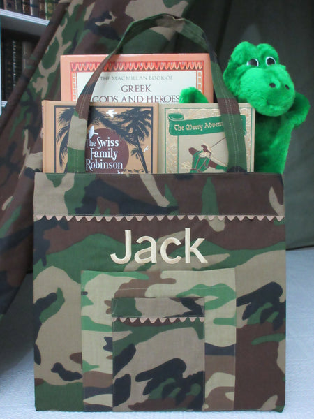 Camo-Camping Tote Bag