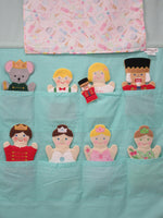 Cupcake Doorway Puppet Theater and Puppets