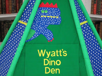 Personalized Kids Dinosaur Play Tent Name Plaque