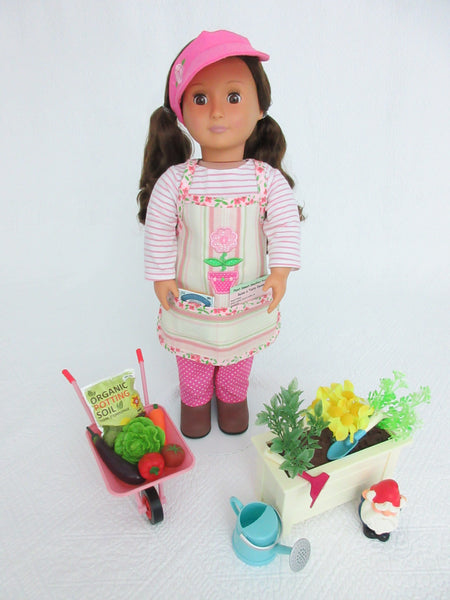 Flower Garden Doll Apron
