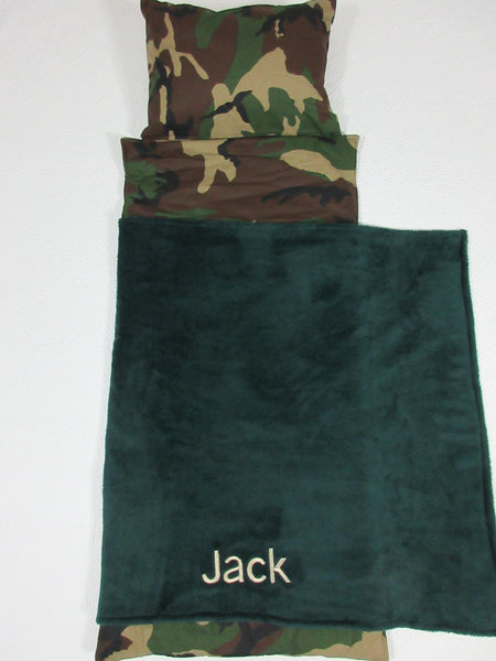 Handmade Personalized Kids Nap Mat Camo Theme