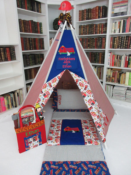 Handmade Firefighter Play Tent For Kids
