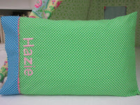 Handmade Personalized Bluebird Pillowcase For Kids