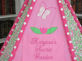 Handmade Personalized Butterfly Play Tent For Kids
