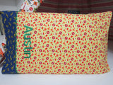 Handmade Personalized Construction Pillowcase For Kids