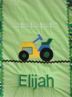 Handmade Personalized Farm Tractor Sleeping Bag For Kids