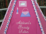 Handmade Personalized Girly Girl Play Tent For Kids
