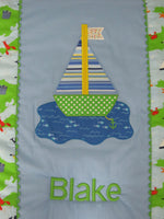 Handmade Personalized Sailboat Sleeping Bag For Kids