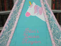 Handmade Personalized Unicorn Play Tent For Kids