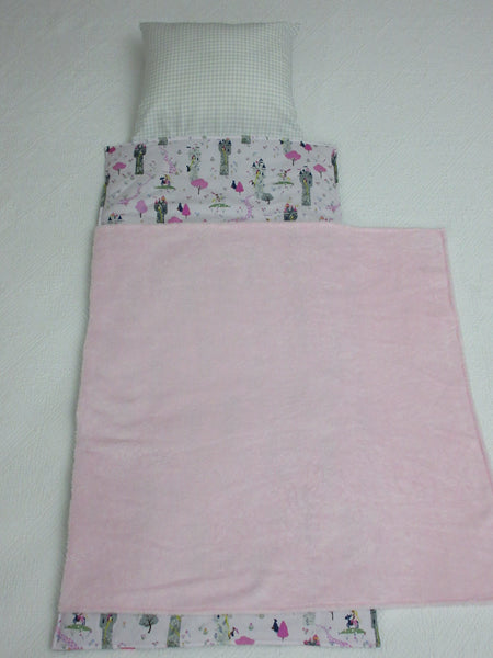 Handmade Personalized Kids Nap Mat Pink Sparkle Princess Theme