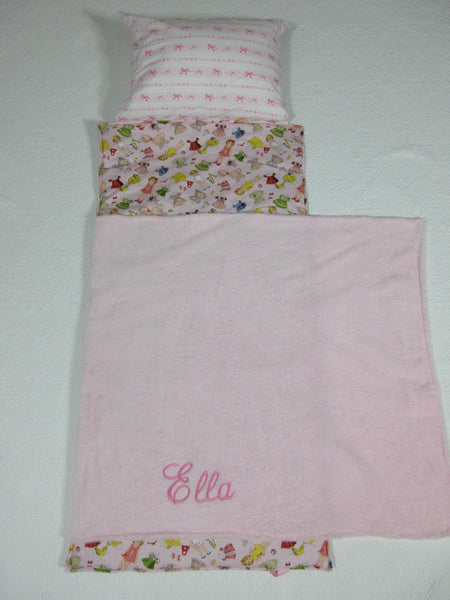 Handmade Personalized Kids Nap Mat Retro Paper Doll Theme