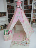 Handmade Toile Tea Party Play Tent For Kids