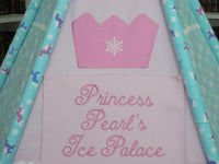 Personalized Kids Ice Princess Play Tent Name Plaque