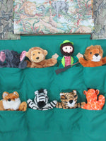 Jungle Doorway Puppet Theater and Puppets
