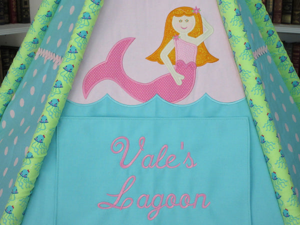 Personalized Kids Mermaid Play Tent Name Plaque