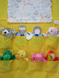 Handmade Personalized Kids Doorway Puppet Theater Back Pockets