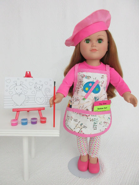Paris Doll Art Apron