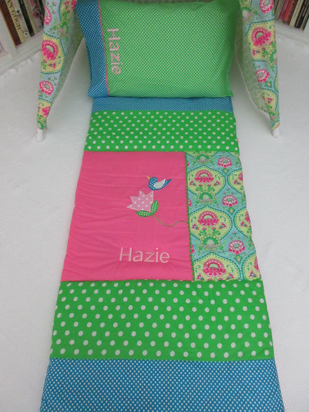 Personalized Bluebird Sleeping Bag for Girls