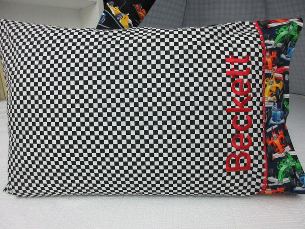 Personalized Race Car Pillowcase
