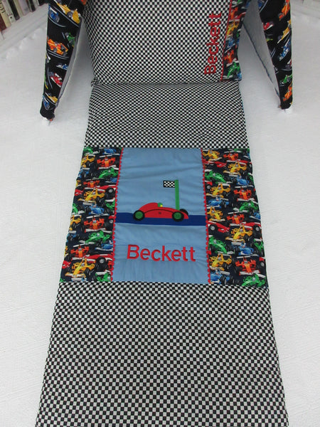 Personalized Race Car Sleeping Bag for Boys