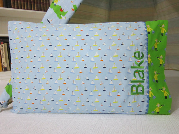 Personalized Sailboat Pillowcase