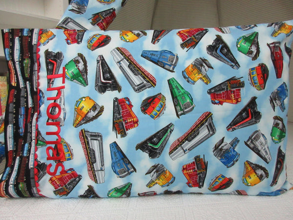 Personalized Train Pillowcase