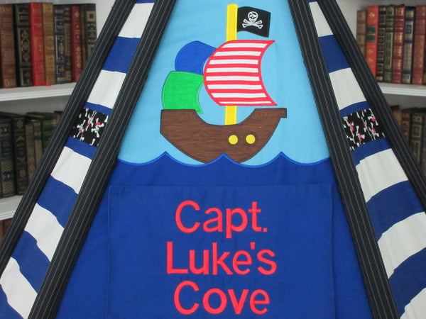 Personalized Kids Pirate Play Tent Name Plaque