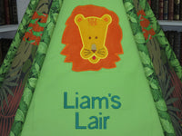 Personalized Kids Safari Play Tent Name Plaque