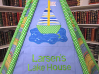 Personalized Kids Sailboat Play Tent Name Plaque