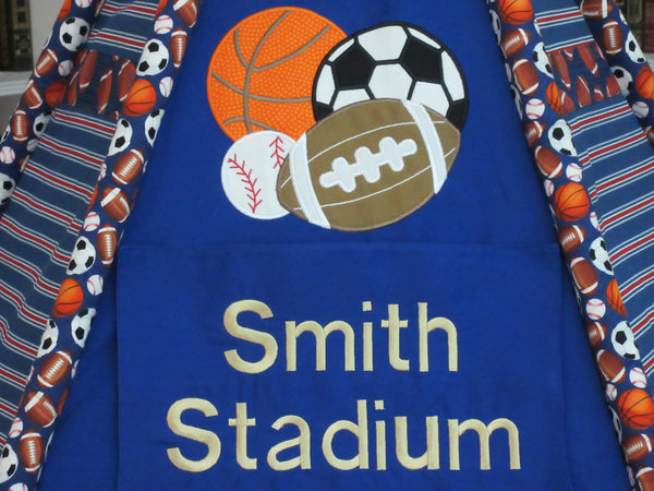 Personalized Kids Sports Play Tent Name Plaque