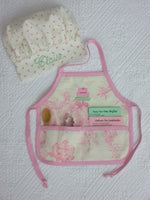 Toile Tea Party Doll Apron