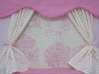 Pink Toile Doorway Puppet Theater Backdrop